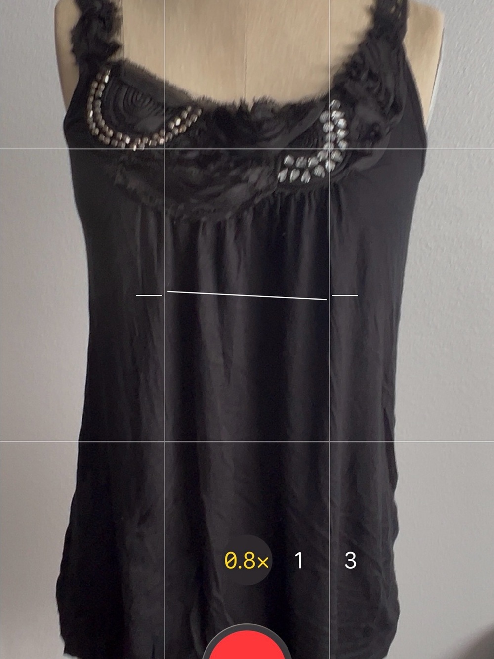 Black Embellished Lace-Trim top